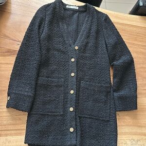 Zara Black sweater mini dress